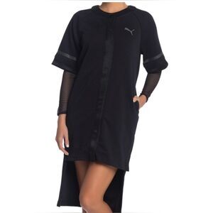 Puma | Dresses | Black Puma Dress With Gold Words | Poshmark